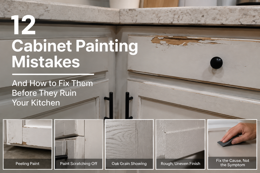 12 Kitchen Cabinet Painting Mistakes That Cause Peeling, Brush Marks & Rough Finishes