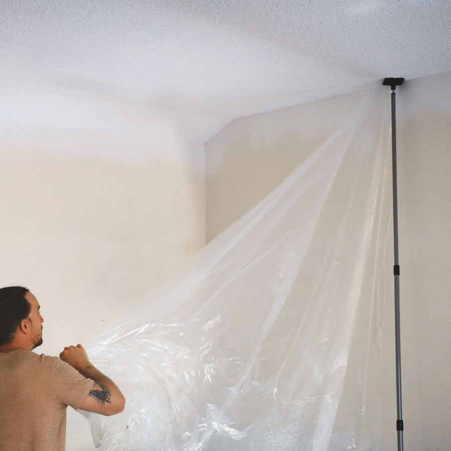 Dust Railing Adjustable Dust Barrier Poles for Clean Work Areas – DIY Painting Supply